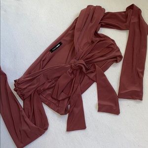 (Size: S) Mauve Long Sleeve crop top!